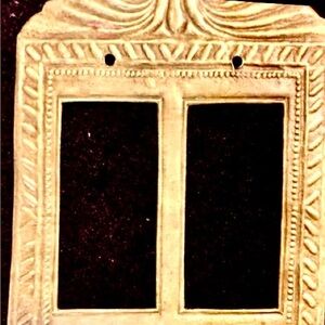 Vintage hand made brass switch plate